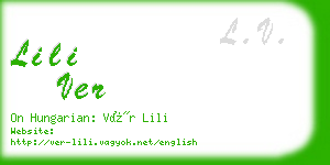 lili ver business card